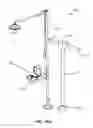 Fig. 28 - Emergency wash system with pulldown eyewash and sheeting showerhead