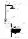 Fig. 59 - Emergency wash system with pulldown eyewash and sheeting showerhead