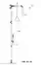 Fig. 77 - Emergency wash system with pulldown eyewash and sheeting showerhead