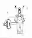 Fig. 09 - Triceps press exercise machine with a moving user support