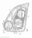 Fig. 02 - Modular headlamp assembly having a low beam module