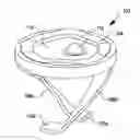 Fig. 01 - Rotating contact ring with legs extending at an angle to a lower surface of the ring