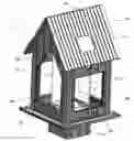 Fig. 01 - Bird feeder with electric conductive surfaces for repelling squirrels