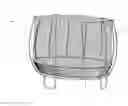Fig. 01 - Trampoline enclosure with a self closing door