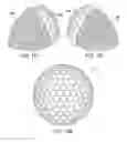 Fig. 15 - Dimple patterns for golf balls