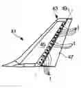Fig. 01 - Vortex generator arrangement, flow control system and method for controlling a flow on a rudder surface