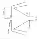 Fig. 11 - Inlet and outlet geometries for a vertical three-stream microfluidic device