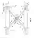 Fig. 12 - Sandwich structure having hinge assemblies for accommodating differential in-plane expansion of face sheets
