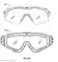 Fig. 17 - Headworn supports with passive venting and removable lens