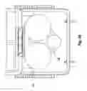 Fig. 46 - Unique self-pressurizing, self-cooling beverage system, having impact-and-vibration-absorbing systems, anti-shaking anti-rolling clamping system, root-beer-float system, beverage-dispensing system, and multi-height spigot system