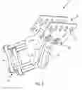 Fig. 07 - Header frame having an adjustably mounted tool bar bracketing assembly