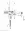 Fig. 44 - Surgical instrument with dual mode end effector and side-loaded clamp arm assembly