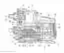 Fig. 01 - Centrifugal pump assembly comprising at least one impeller producing flow through and an annular space divided by at least two guide vanes into part-annular-spaces