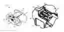 Fig. 01 - LINE GUIDE DEVICE WITH ONE-PIECE HINGE, A CORRESPONDING CHAIN LINK AND A HINGE BAND