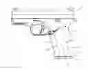 Fig. 01 - Firearm grip with zones of different textures