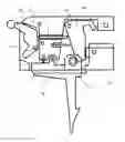 Fig. 01 - Crossbow trigger with improved sear surface and adjustment with ability to control trigger pull weight with various input draw weights
