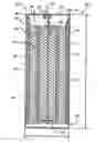 Fig. 01 - Electrochemical cell casing having an open-ended main body portion of grade 5 or 23 titanium closed by upper and lower lids of grade 1 or 2 titanium
