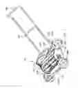Fig. 03 - Cross flow horizontal rotary lawn mower with replaceable blade cartridges
