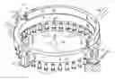 Fig. 01 - Bearing support system and method for a turret on a vessel