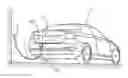 Fig. 01 - Vehicle with a storage device that can be recharged by way of a charging cable and an external power supply