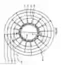Fig. 15 - Electric motor with Halbach array and ferrofluid core