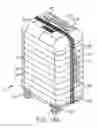 Fig. 57 - Hard-shell luggage system having a telescopically-extendible handle and rechargeable battery supply assembly, and a compression-pad subsystem and a laundry bag subsystem
