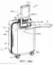 Fig. 68 - Hard-shell luggage system having a telescopically-extendible handle and rechargeable battery supply assembly, and a compression-pad subsystem and a laundry bag subsystem