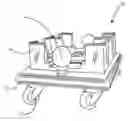 Fig. 01 - Mobile freewheeling playing card cart