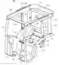 Fig. 01 - Work vehicle with accommodation for air conditioner in rear beam of cabin frame