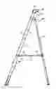Fig. 01 - Stepladder adapted for use as a single ladder or an extension ladder