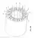 Fig. 05 - Wound stator with insulation system forming a wire guide for a winding operation