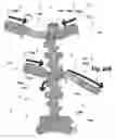 Fig. 44 - Shape-shifting self-draining indoor-outdoor exercise pet tree, having rotatable slanting logs, rotatable slanting steps, rotatable slanting branches, rotatable slanting houses, rotatable slanting accessories, and rotatable slanting wheels