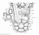 Fig. 01 - Engine assembly with an engine cover or housing comprising a boss