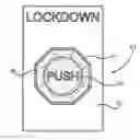 Fig. 01 - Lockdown apparatus for initiation of lockdown procedures at a facility during an emergency with an override actuator to override lockdown communication to facility occupants