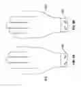 Fig. 06 - Ergonomic, anatomically-shaped, textured palmar surfaced glove with a comb-like, raised nodule palm-pattern for grooming and bathing domesticated animals