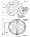 Fig. 13 - Fixed systems and methods for extinguishing industrial tank fires, with and without fixed roof, including aerated foam projecting nozzles and center directed nozzles