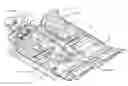 Fig. 01 - Vehicle floor with corrugated carpeting for increased rigidity