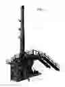 Fig. 02 - ADAPTED DRILLING EQUIPMENT PLATFORM WITH MOVABLE MECHANISM FOR HOISTING AND LOWERING TRANSPORT SYSTEM, AND SYSTEM FOR LIFTING AND LOWERING OVER THE WELL HEAD