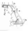 Fig. 116 - Patient positioning support apparatus with virtual pivot-shift pelvic pads, upper body stabilization and fail-safe table attachment mechanism