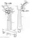 Fig. 124 - Patient positioning support apparatus with virtual pivot-shift pelvic pads, upper body stabilization and fail-safe table attachment mechanism