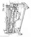 Fig. 133 - Patient positioning support apparatus with virtual pivot-shift pelvic pads, upper body stabilization and fail-safe table attachment mechanism