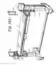 Fig. 149 - Patient positioning support apparatus with virtual pivot-shift pelvic pads, upper body stabilization and fail-safe table attachment mechanism