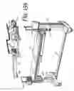 Fig. 153 - Patient positioning support apparatus with virtual pivot-shift pelvic pads, upper body stabilization and fail-safe table attachment mechanism