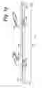 Fig. 20 - Patient positioning support apparatus with virtual pivot-shift pelvic pads, upper body stabilization and fail-safe table attachment mechanism