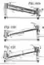 Fig. 201 - Patient positioning support apparatus with virtual pivot-shift pelvic pads, upper body stabilization and fail-safe table attachment mechanism