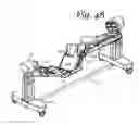 Fig. 49 - Patient positioning support apparatus with virtual pivot-shift pelvic pads, upper body stabilization and fail-safe table attachment mechanism