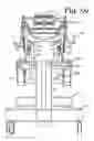 Fig. 61 - Patient positioning support apparatus with virtual pivot-shift pelvic pads, upper body stabilization and fail-safe table attachment mechanism