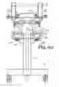 Fig. 90 - Patient positioning support apparatus with virtual pivot-shift pelvic pads, upper body stabilization and fail-safe table attachment mechanism