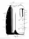 Fig. 14 - Bottle with pressurizing feature under lateral load and associated method