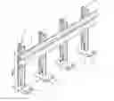 Fig. 01 - Parking barrier system and post